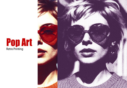 Halftone Retro Photo Effect
