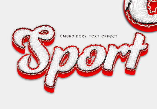 Script Embroidery Text Effect