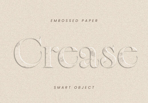 Embossed Craft Paper Text Effect