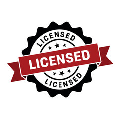 Obraz premium Licensed Stamp, Licensed Grunge Round Sign