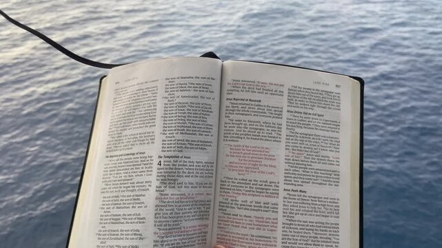 The Bible above the wind and waves
