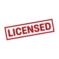 Licensed Stamp, Licensed Grunge Square Sign