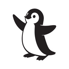 Obraz premium penguin cartoon isolated on white background