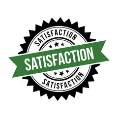 Obraz premium Satisfaction Stamp, Satisfaction Grunge Round Sign