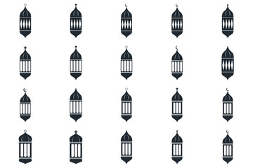 Eid adha and fitr arabic logo, collection set package design eid al fit, eid mubarak