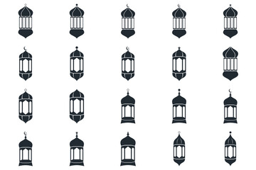 Eid adha and fitr arabic logo, collection set package design eid al fit, eid mubarak