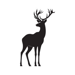Obraz premium deer silhouette vector