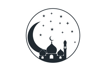 Eid adha and fitr arabic logo, collection set package design eid al fit, eid mubarak