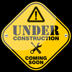 Under Construction, Coming soon, sign vector