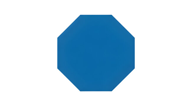 Blue Heptagon in transparent background