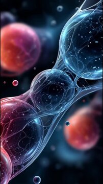 Coenzyme Q10. CoQ10 coenzyme energy. CoQ10 mitochondrial. CoQ10 cellular bioenergetic. Abstract visualization of fluid-like structures in a cosmic setting.