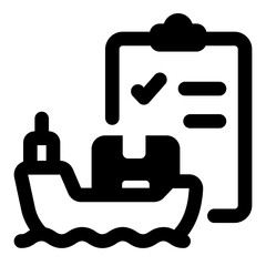 Obraz premium A solid style icon showing shipping manifest