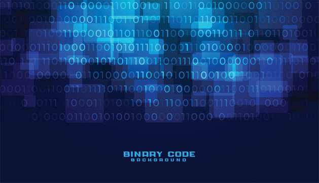 futuristic binary code programming tech background design