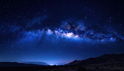 Fototapeta premium Night Sky with Milky Way Galaxy.