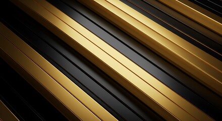 Abstract Gold and Black Diagonal Stripes Texture