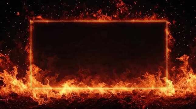 Burning Webcam Frame Overlay with Realistic Flame Animation for Streamers
