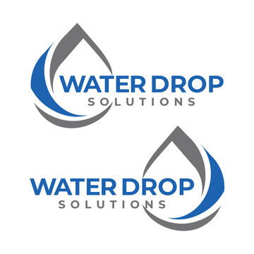 Minimalist water drop logo vector with smooth curves and balanced form, symbolizing purity, freshness, and sustainability, isolated on white background.