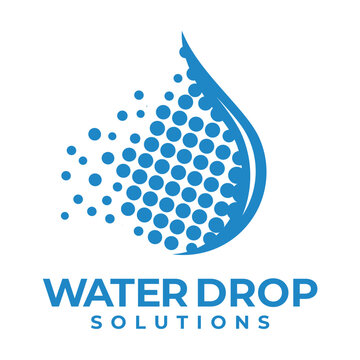 Minimalist water drop logo vector with smooth curves and balanced form, symbolizing purity, freshness, and sustainability, isolated on white background.