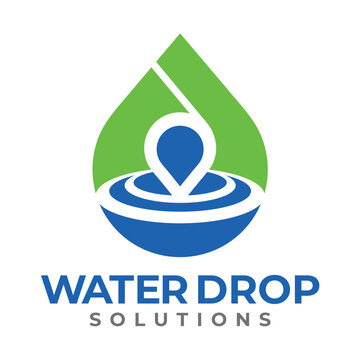 Minimalist water drop logo vector with smooth curves and balanced form, symbolizing purity, freshness, and sustainability, isolated on white background.