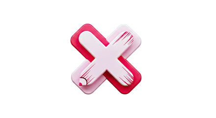 Obraz premium Pink and Red X Marks