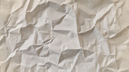 Obraz premium A textured, crumpled paper surface displaying intricate folds and shadows in soft, neutral tones.
