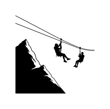 Mountaineers Crossing Suspension Bridge