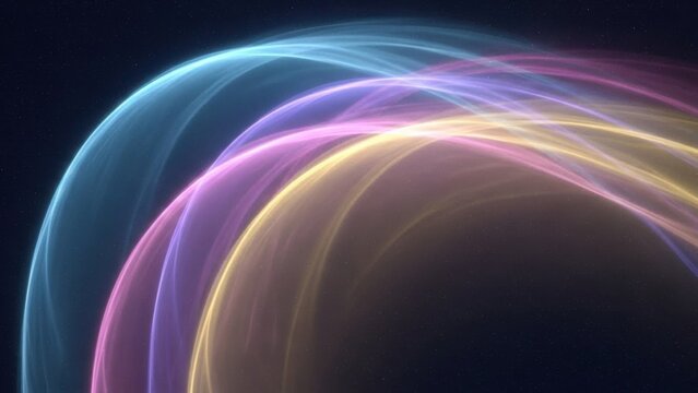 Dynamic Abstract Light Trails in Vibrant Neon Colors Creating a Futuristic Atmosphere