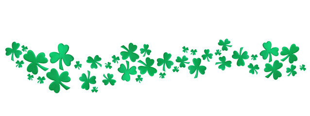 Festive shamrocks for St. Patrick's Day, PNG