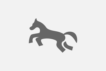 Naklejka premium horse rider move jump logo