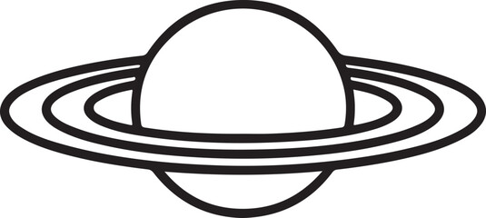 A detailed illustration of the planet Saturn with its prominent ring system.