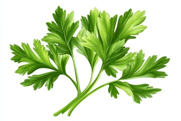 Fresh Parsley Leaves Isolated