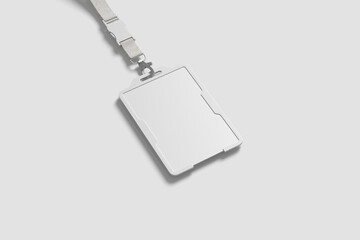 Realistic ID Badge Mockup with Lanyard for Event and Branding Design