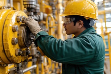 Technician Performing Industrial Equipment Maintenance