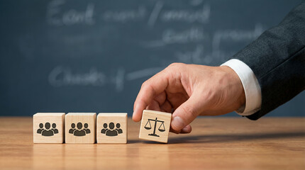 Obraz na płótnie Canvas Employment labor law concept justice business hand