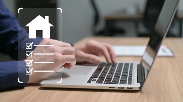 Online house checklist typing.