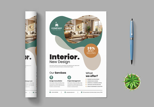 Minimalist Interior Design Flyer Template