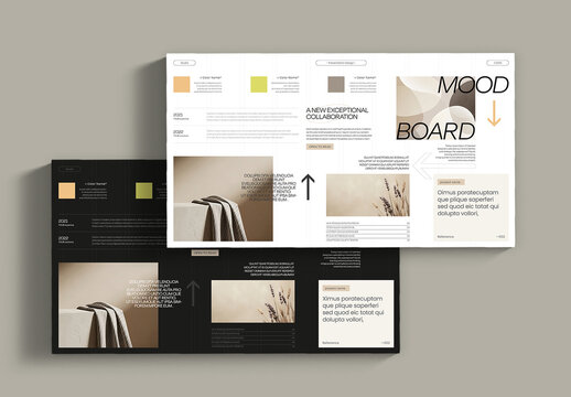 Minimal Creative Mood Board Presentation Template