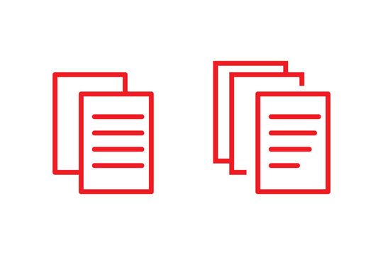 Paper documents icons. Linear File icons.