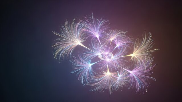 Colorful Fireworks Display Illuminating the Night Sky with Bright Explosions