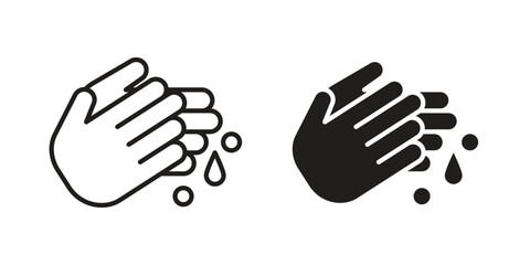 Obraz premium Handwashing icon vector design. Vector elements for infographic web