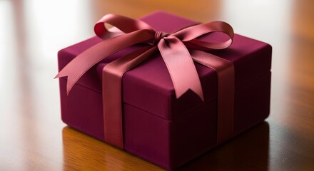 Obraz premium Valentine's day gift ideas with beautifully wrapped present box