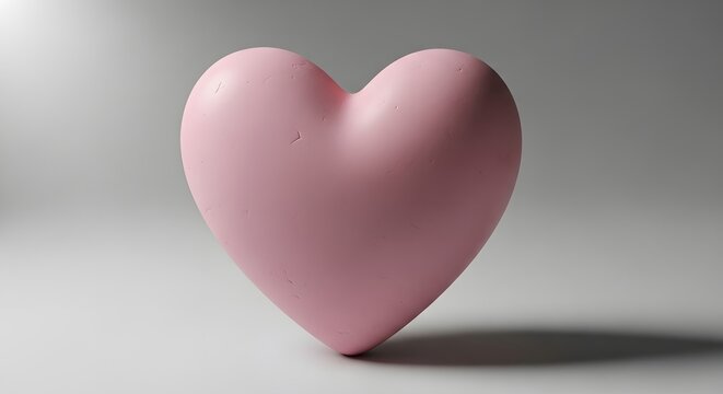 Valentine's day pink heart symbol of love and affection