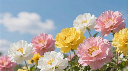 pink and white tulips in spring