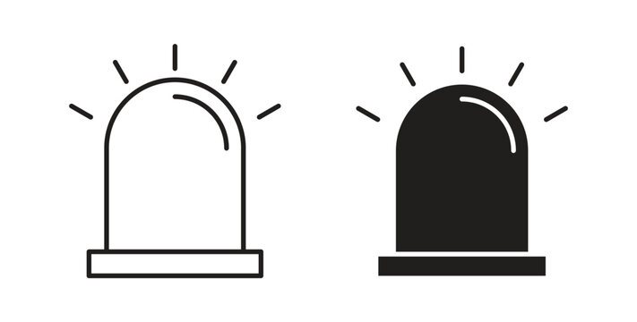 Gyrophare icons. Vector linear icon isolated on white background.