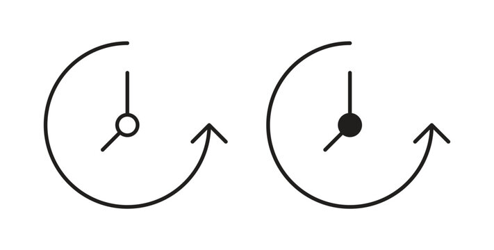 History icons. Vector linear icon isolated on white background.