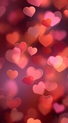 Romantic Heart Bokeh Background