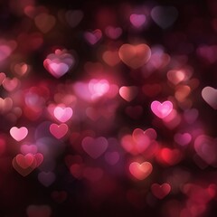 Romantic Heart Bokeh Background