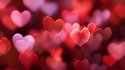 Romantic Heart Bokeh Background