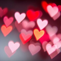 Romantic Heart Bokeh Background