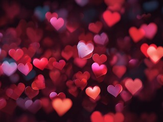 Romantic Heart Bokeh Background
